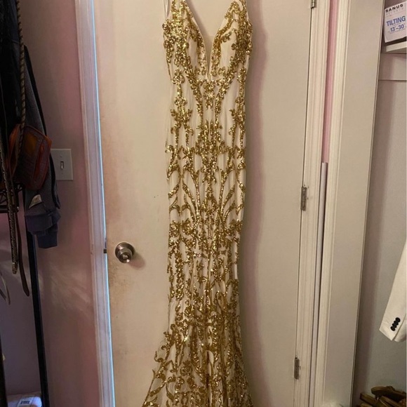 Two prom dresses never worn. Blue is size 4, gold is size 0. Still in bags - Picture 6 of 9